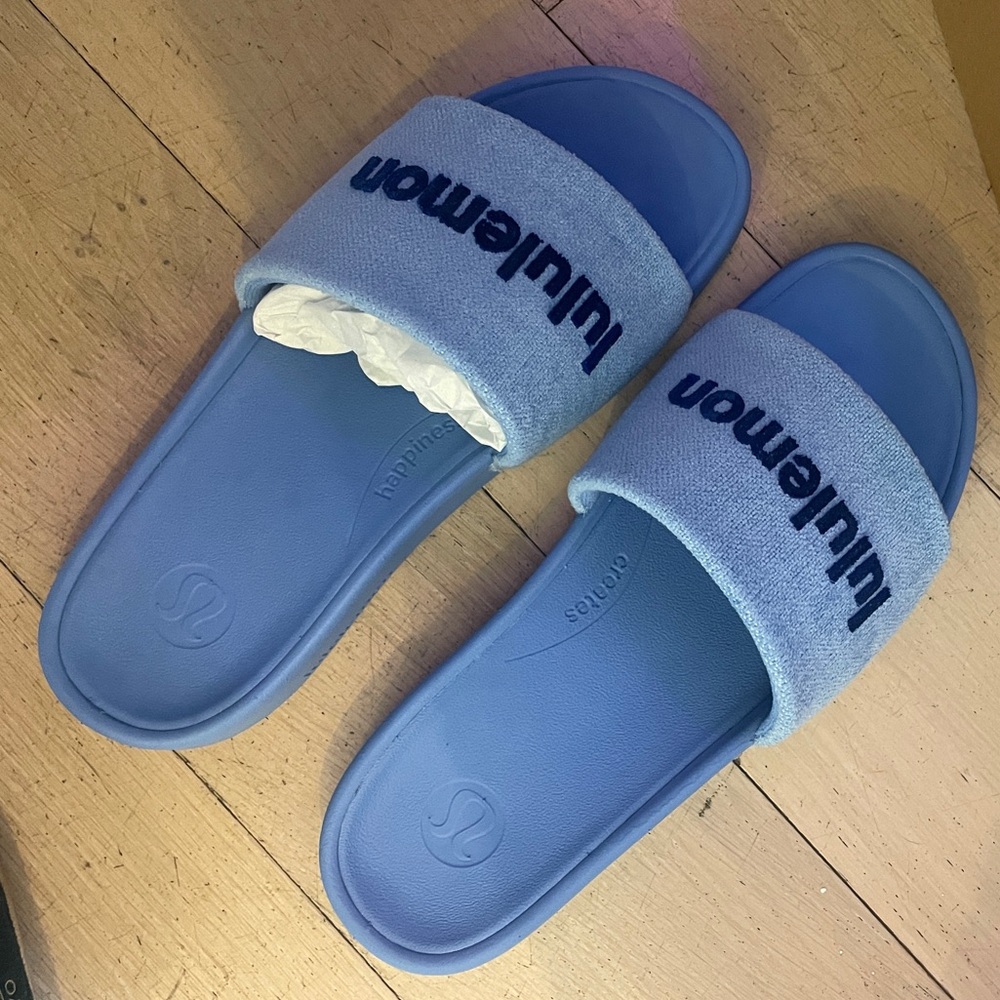 lululemon athletica Blue Slide Sandals